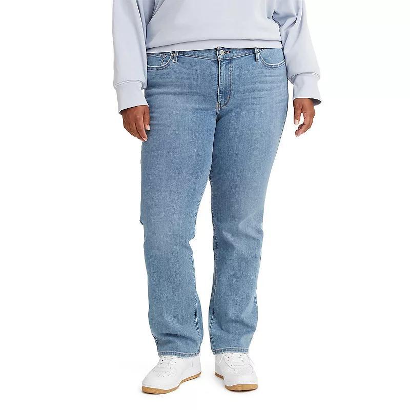 Levis 414 Plus Size Classic Mid Rise Straight Leg Stretch Denim Jeans Product Image