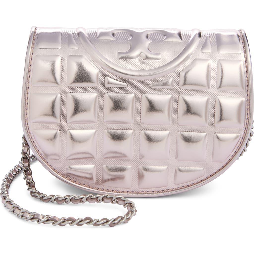 TORY BURCH Fleming Leather Crossbody Bag In Pink Product Image