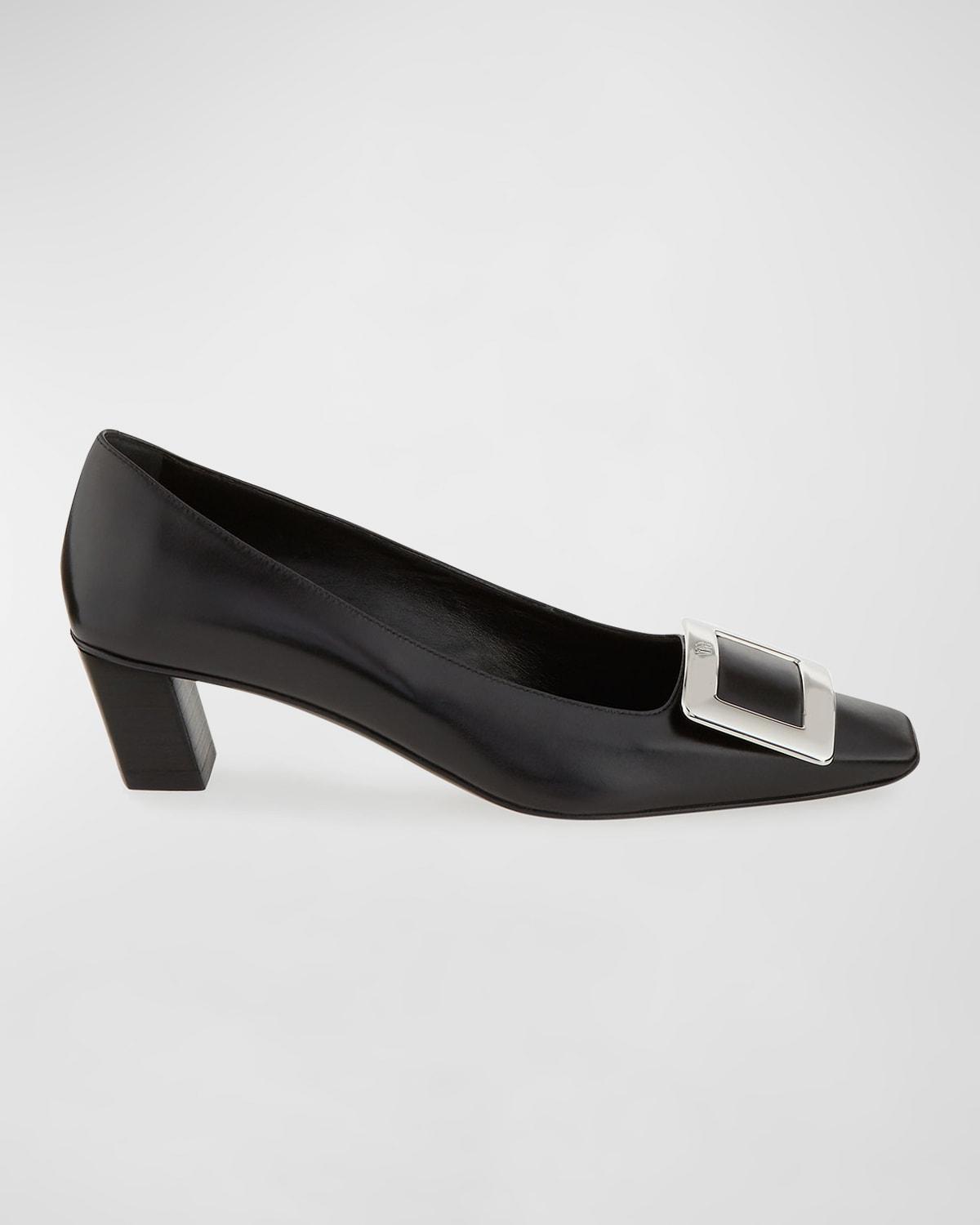 Decollete Belle Vivier Leather Ballerina Pumps Product Image