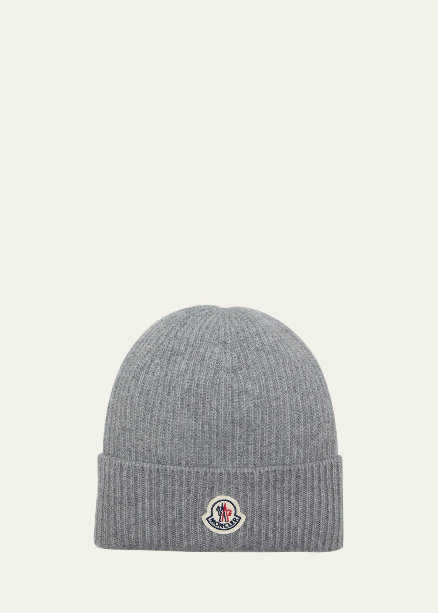 Mens Ribbed Wool-Cashmere Beanie Product Image