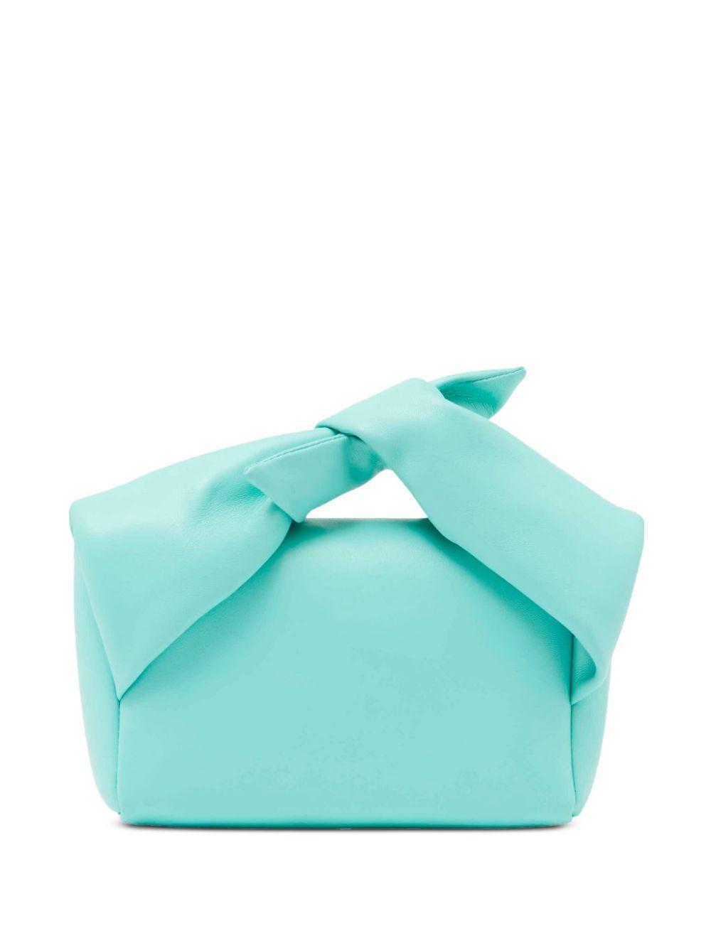 JW ANDERSON Medium Bow Twister - Leather Top Handle Bag In Blue Product Image