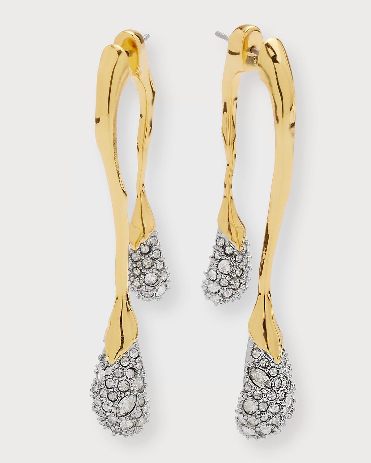 Alexis Bittar Solanales Crystal Front Back Link Earrings Product Image