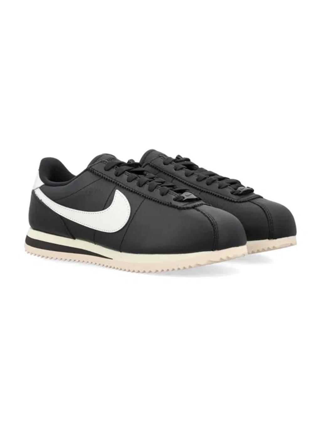 NIKE Cortez 23 Leather Sneakers In Black Sail Product Image