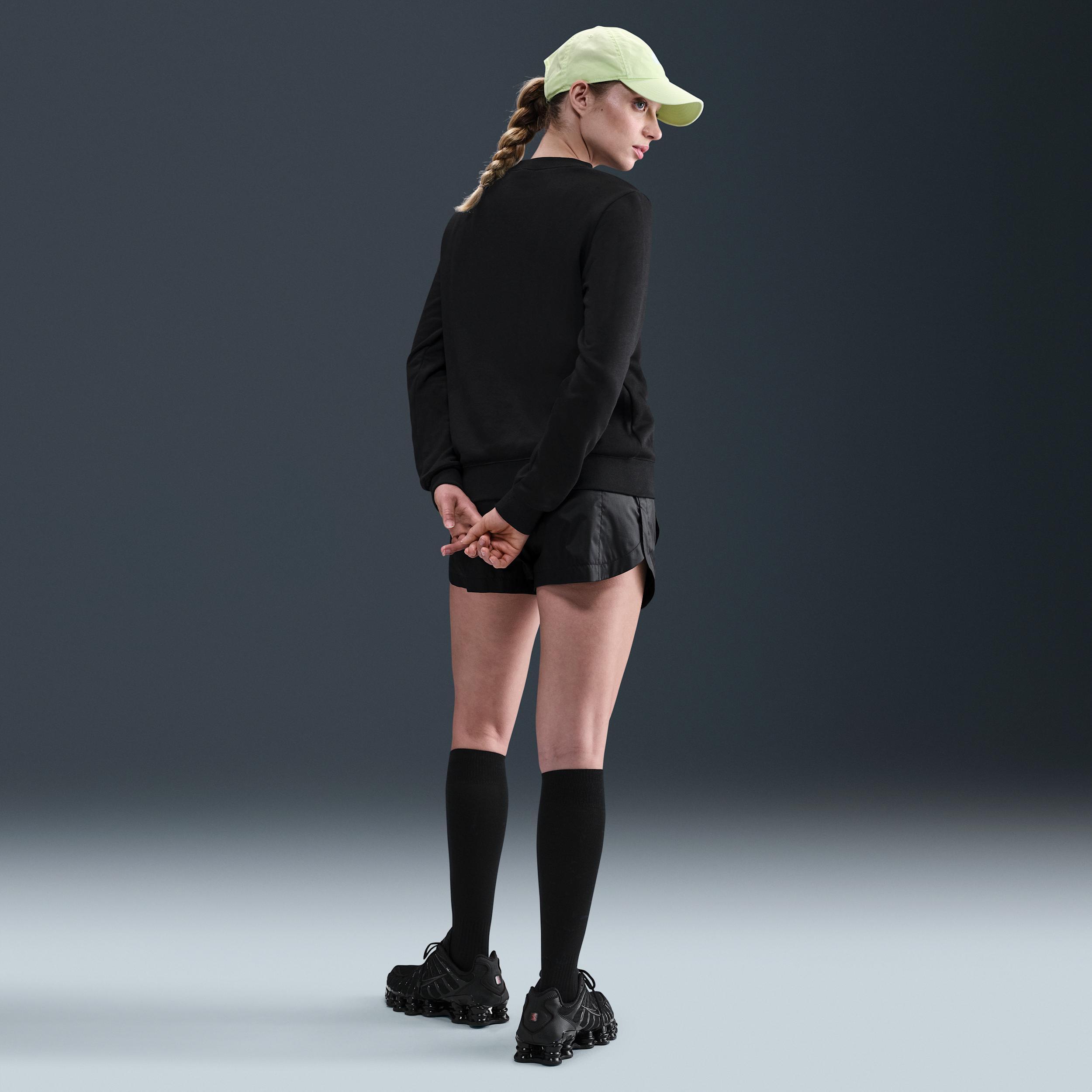 Womens Nike Sportswear Club Fleece Crew-Neck Sweatshirt | DQ5473-010 Product Image