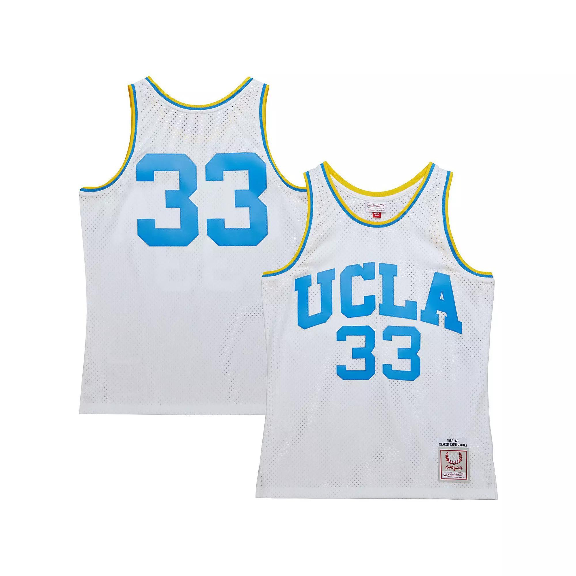 Men's Mitchell & Ness Kareem Abdul-Jabbar White UCLA Bruins 1968 Throwback Jersey, Size: Medium Product Image