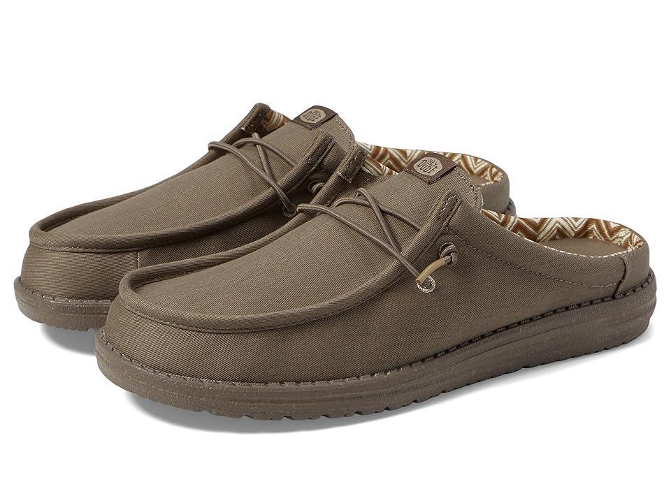 Hey Dude Wally Slip Canvas (Walnut) Men's Shoes Product Image