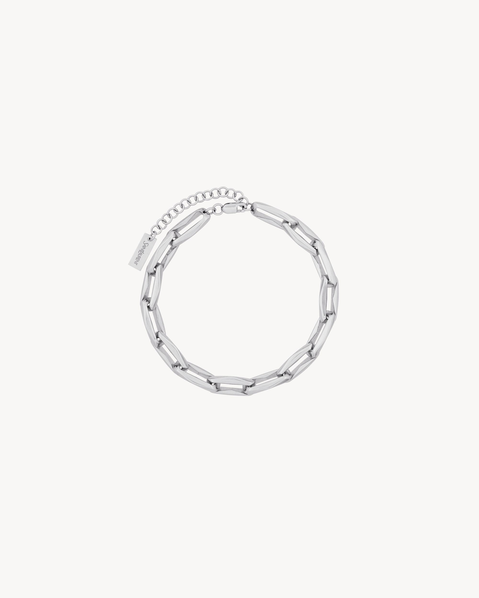geometric chain bracelet in 18K grey gold Product Image