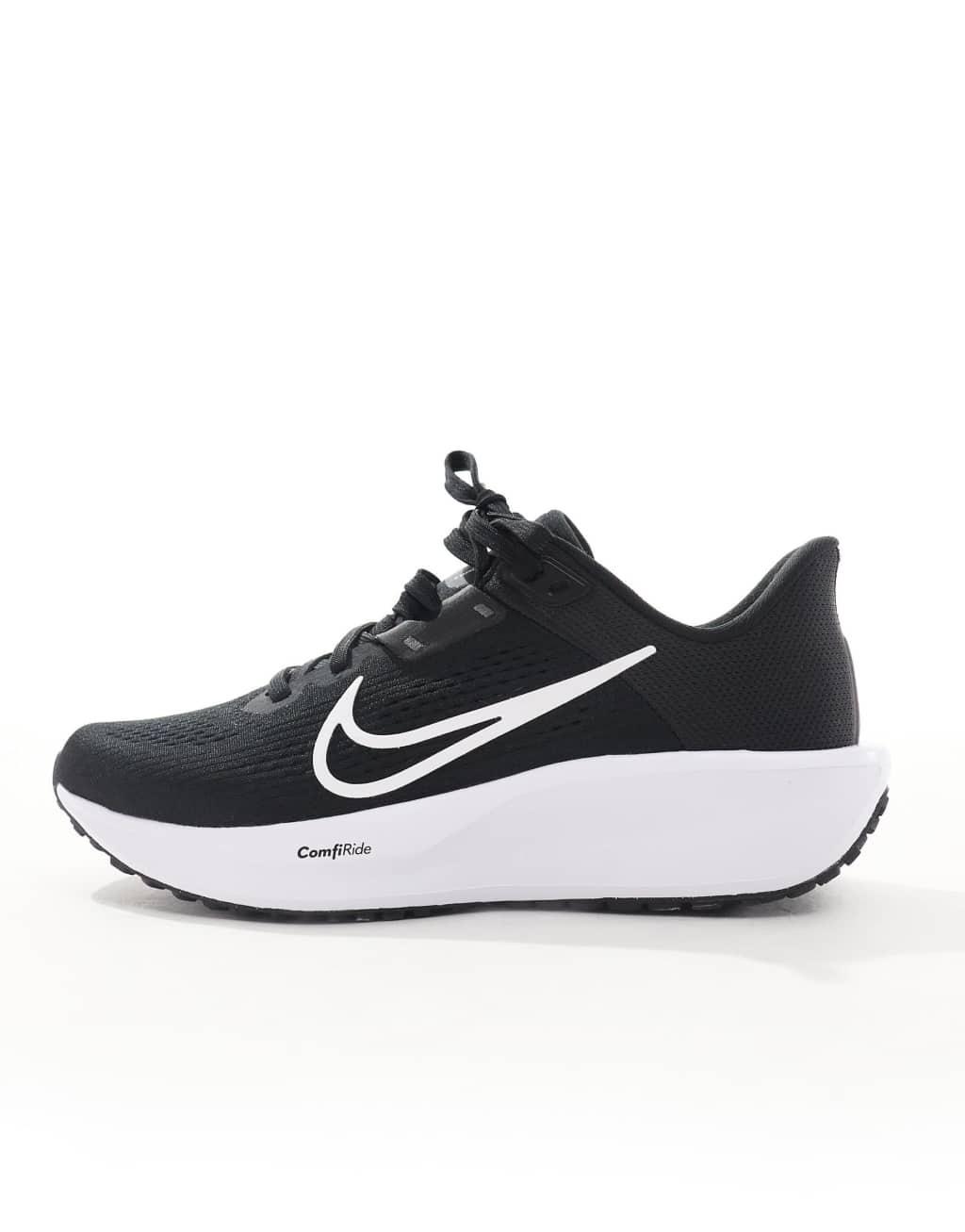 Nike Running Quest 6 sneakers in black and white Product Image