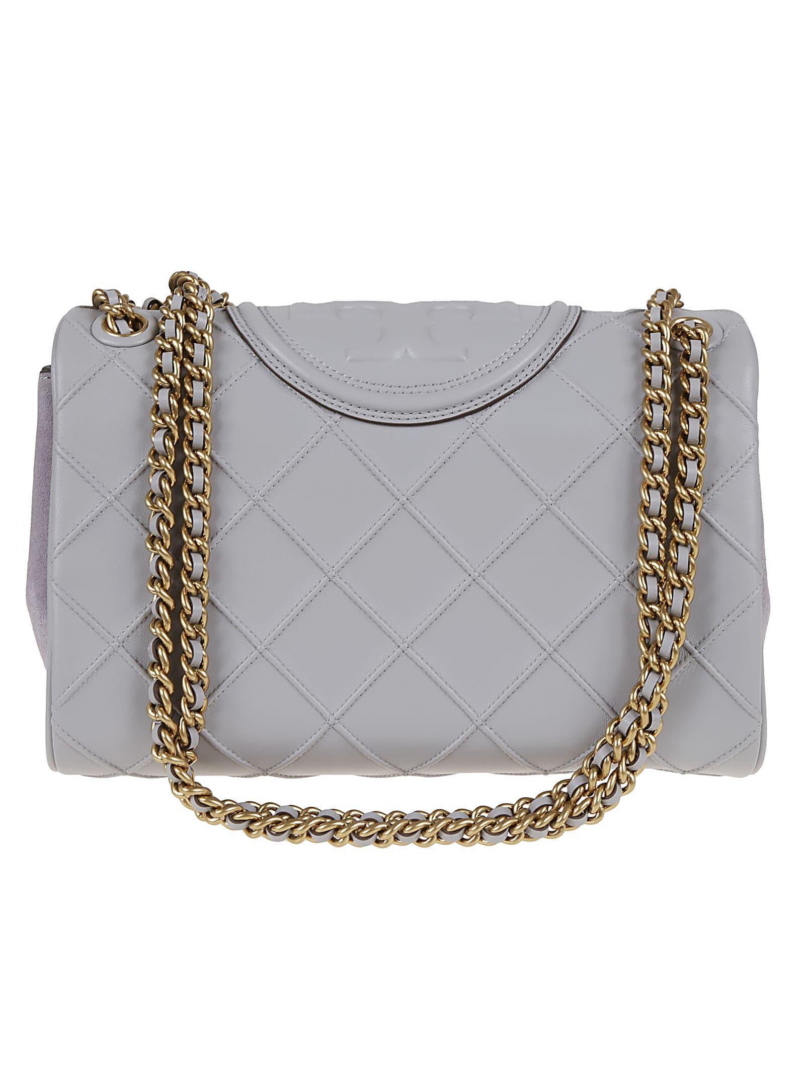 TORY BURCH Fleming Convertible Shoulder Bag In Grey Product Image