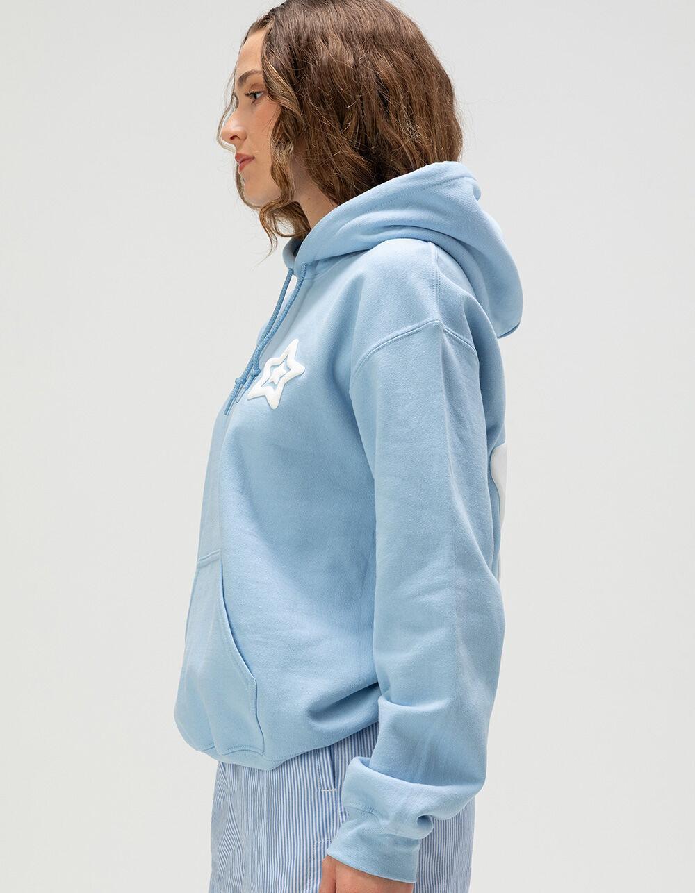 RIOT SOCIETY Star Womens Hoodie - LIGHT BLUE Product Image