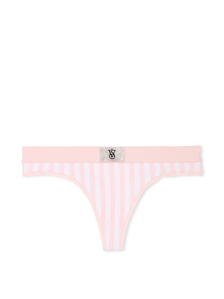 Logo Cotton Shine Patch Thong Panty Product Image