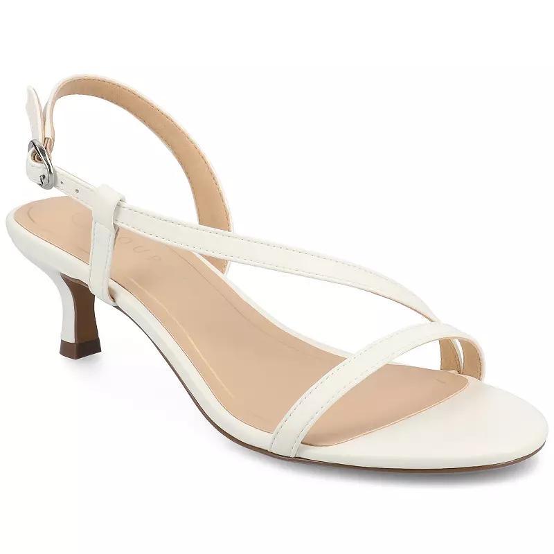 Journee Jemry Women's Crossover Strap Kitten Heel Dress Sandals,  Product Image