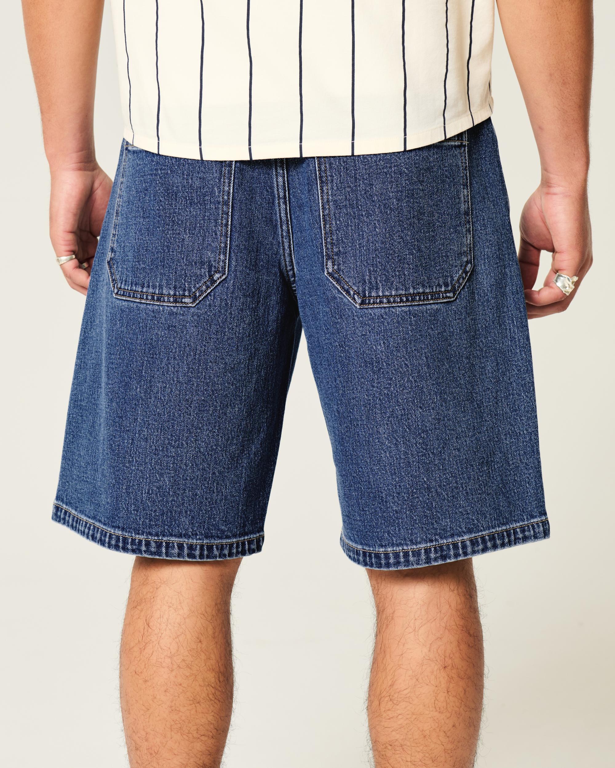 Baggy Denim Cargo Shorts Product Image