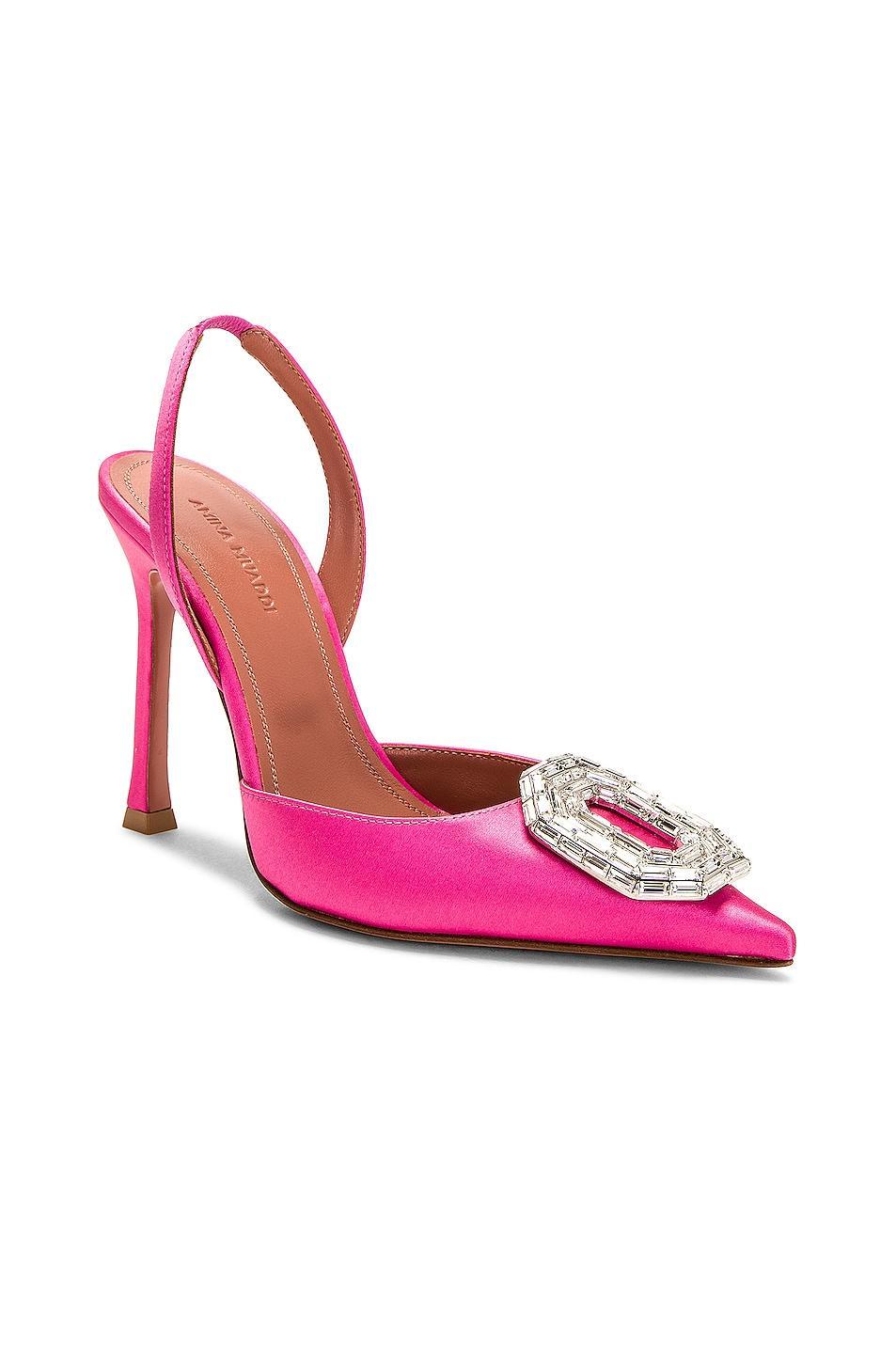 AMINA MUADDI Camelia Satin 105 Sling Heel Product Image