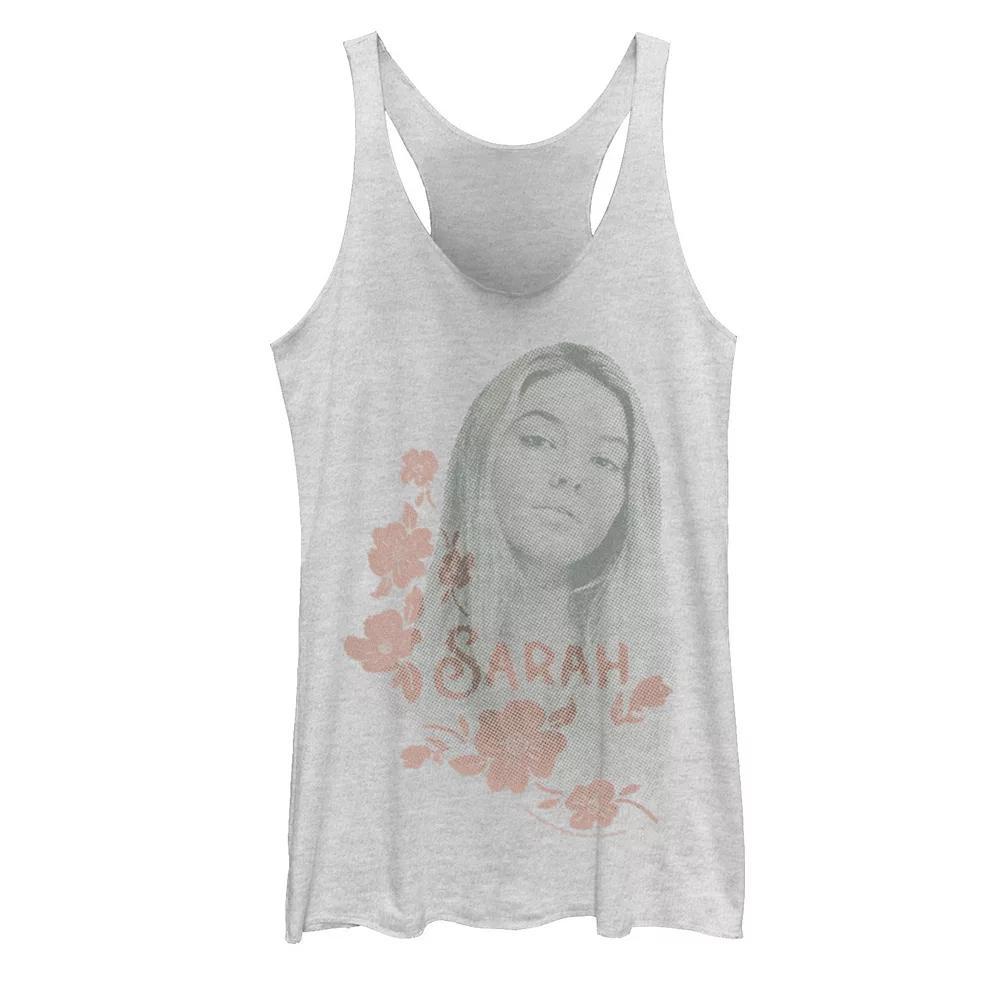 Juniors' Outer Banks Sarah Floral Portrait Graphic Tank Top, Girl's, Size: Large, White Grey Product Image