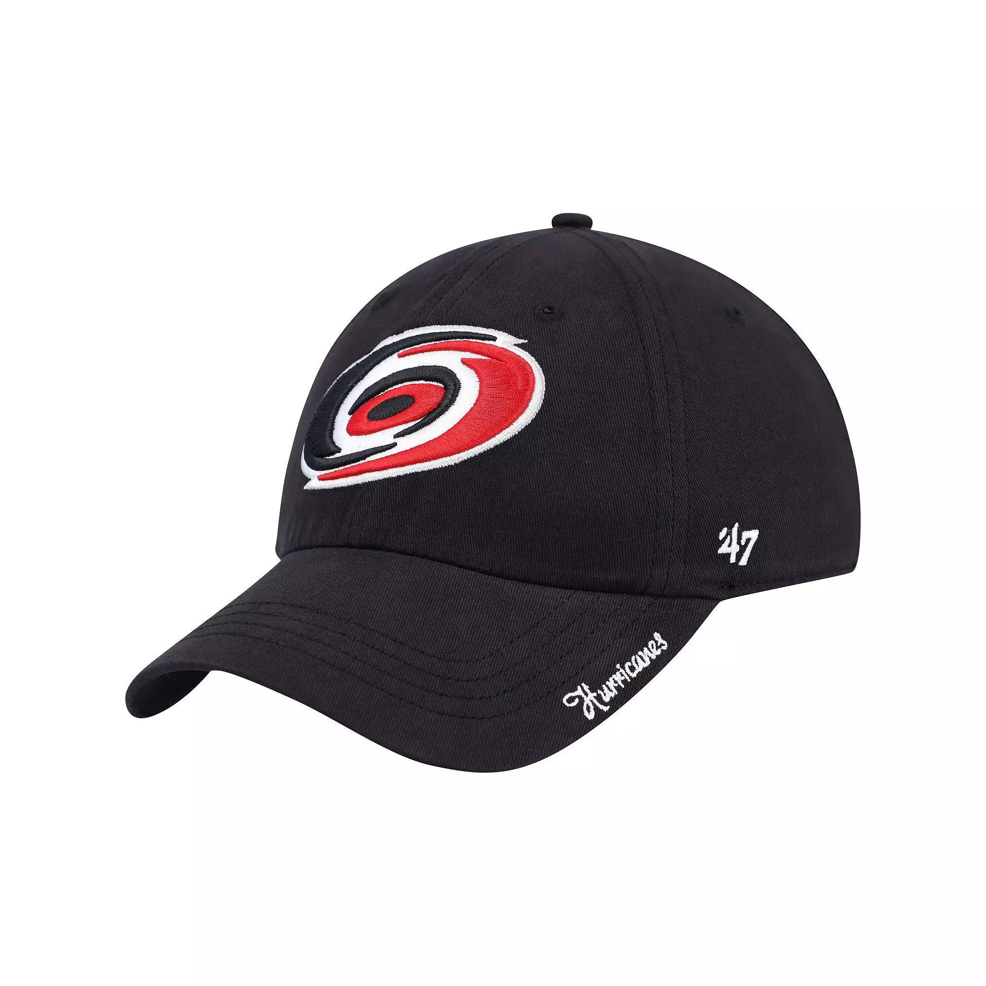 Women's  '47  Black Carolina Hurricanes Miata Clean Up Adjustable Hat Product Image