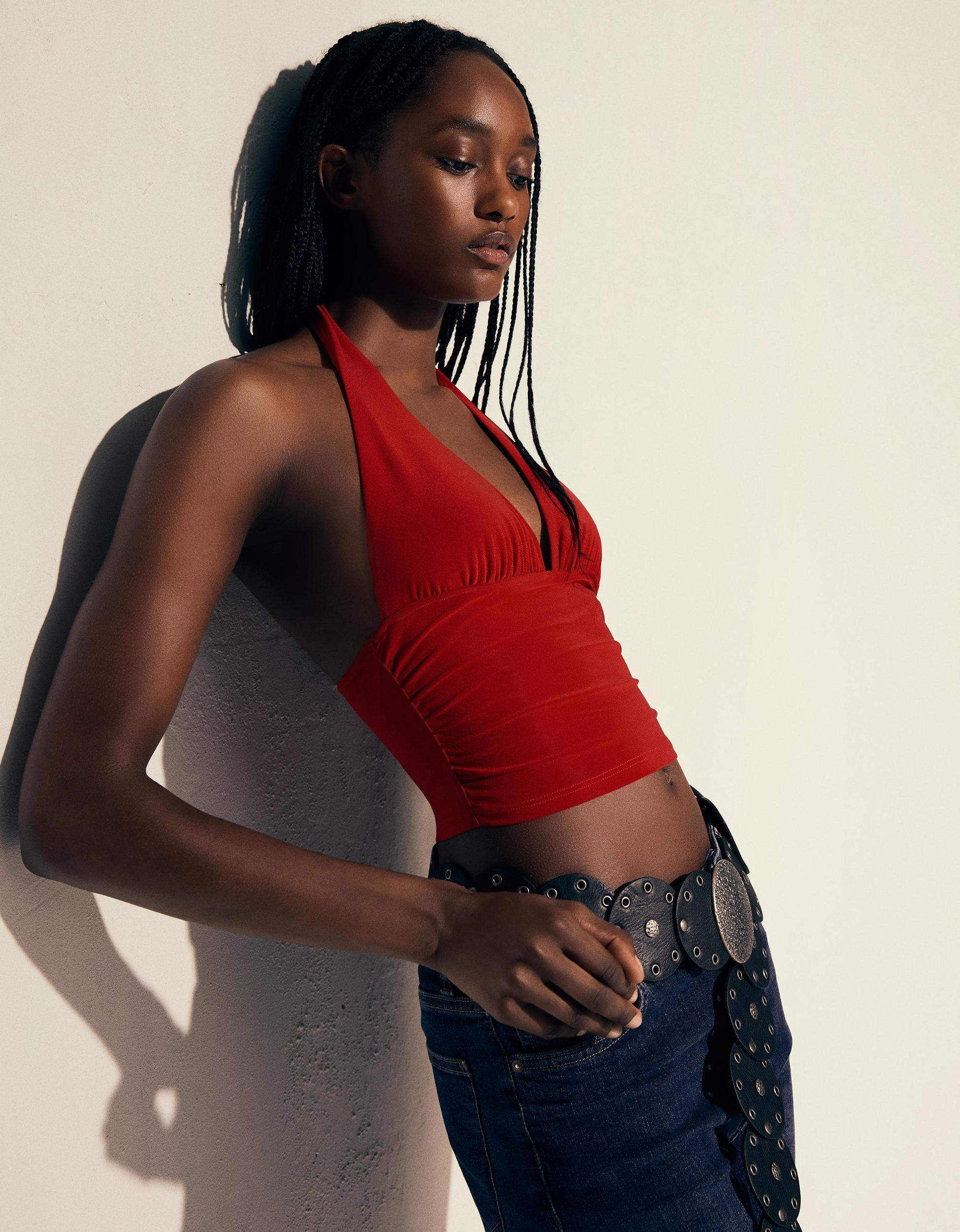 Gathered halter top Product Image