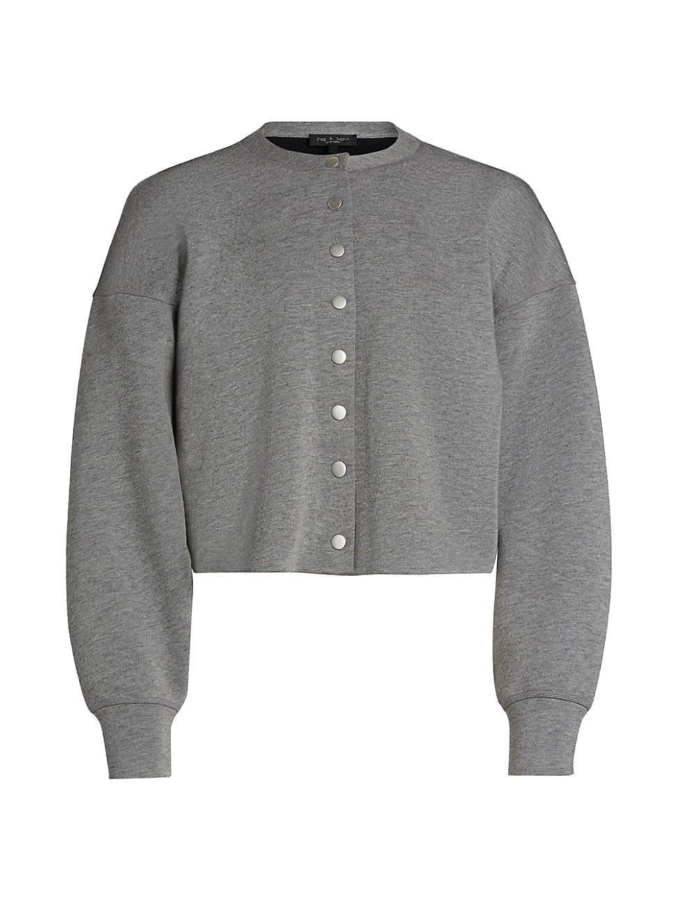 Womens Abby Scuba Crewneck Cardigan Product Image