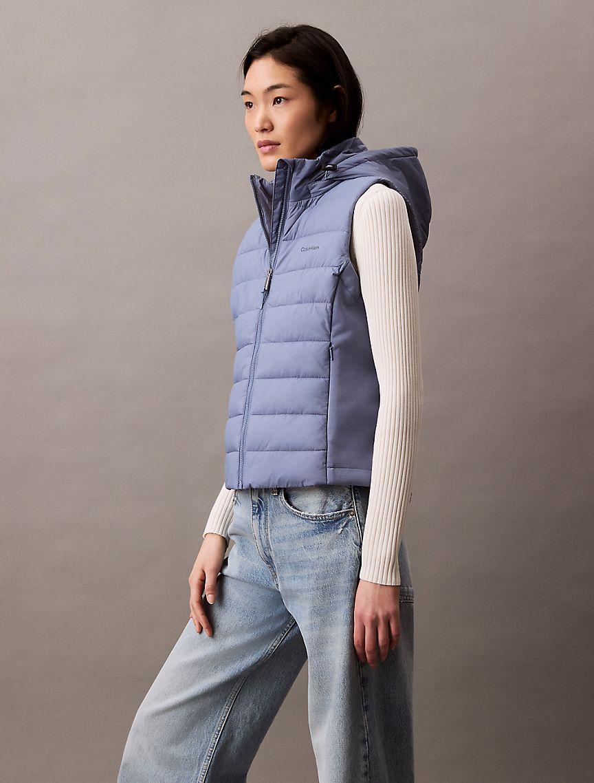 Mixed Media Puffer Vest Product Image