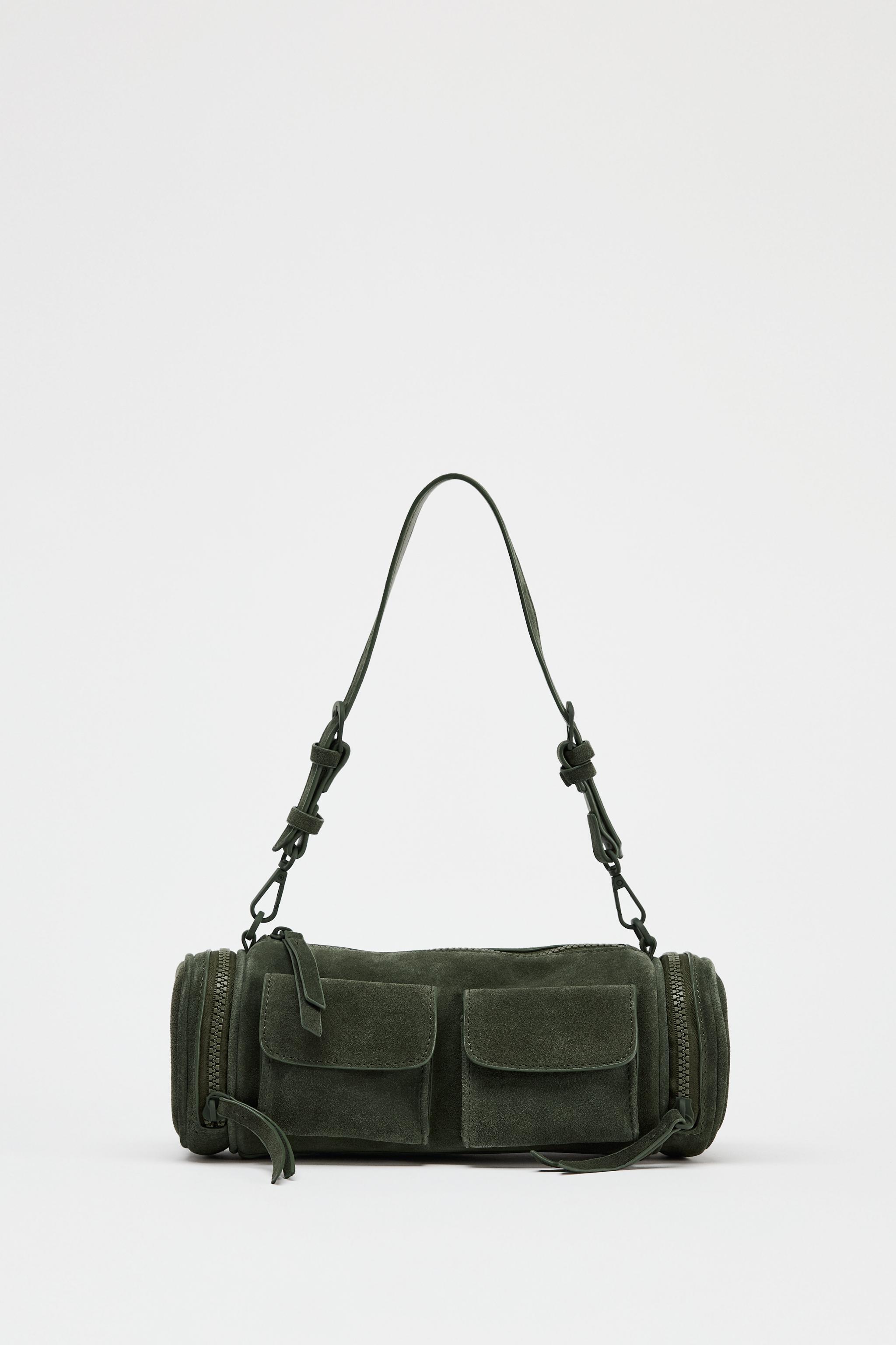 POCKETS SUEDE SHOULDER BAG Product Image