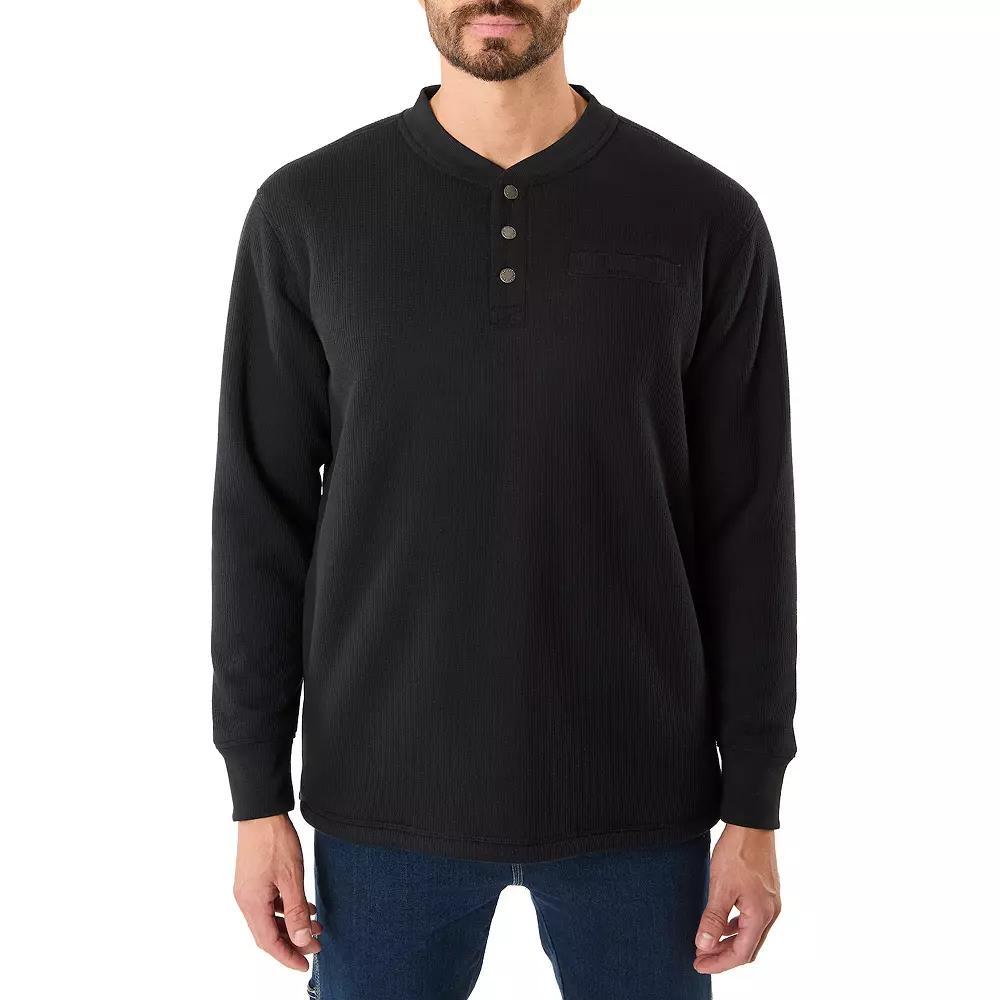 Men's Smith's Workwear Regular-Fit Sherpa Bonded Thermal Henley Pullover,  Product Image
