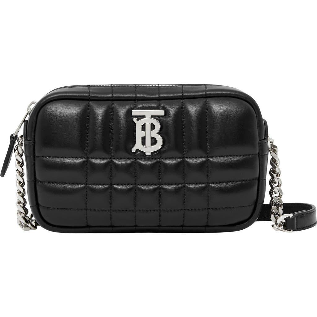 BURBERRY Mini Lola Quilted Leather Camera Bag In Black Product Image