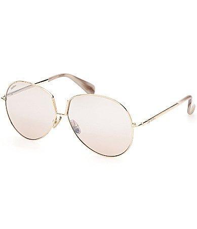 MaxMara Womens Design8 60mm Mirrored Aviator Sunglasses Product Image