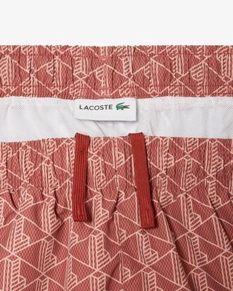 Mid Length Monogram Print Swim Trunks Product Image