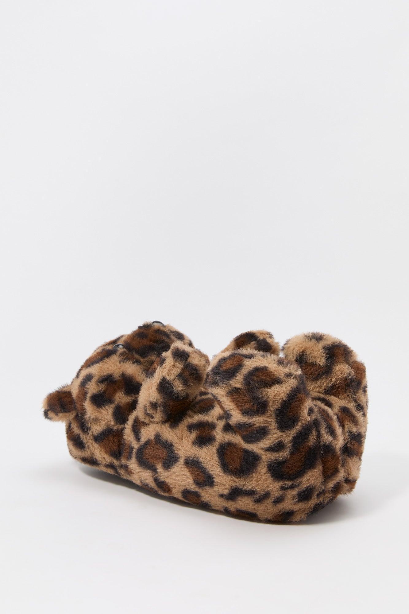 Faux Fur 3D Bear Slippers Female Product Image