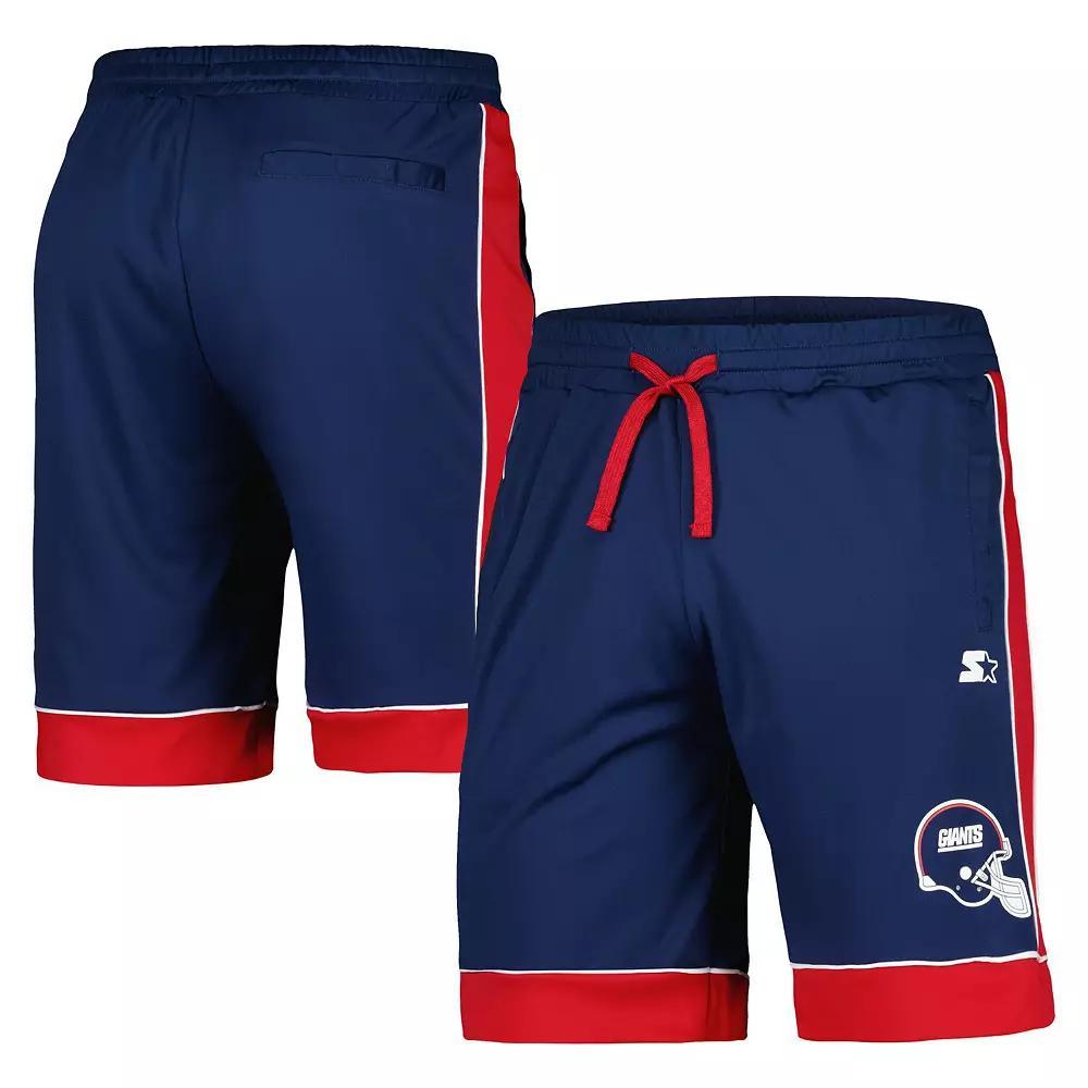 Men's Starter Royal/Red New York Giants Vintage Fan Favorite Shorts,  Product Image