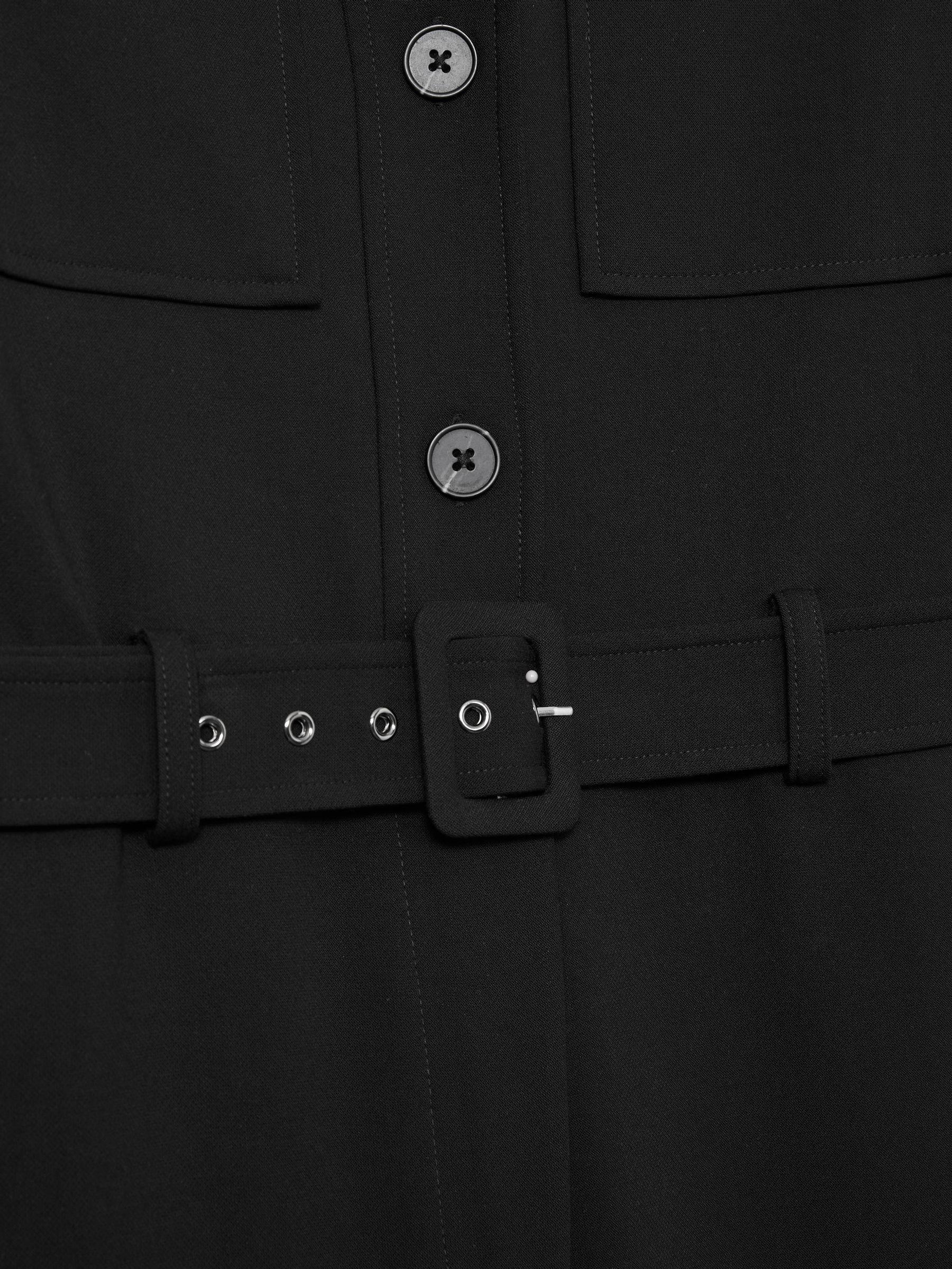 Belted Utility Jumpsuit in Black Product Image