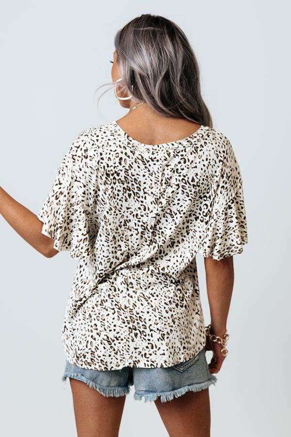 Remain Calm Leopard Shift Top Product Image