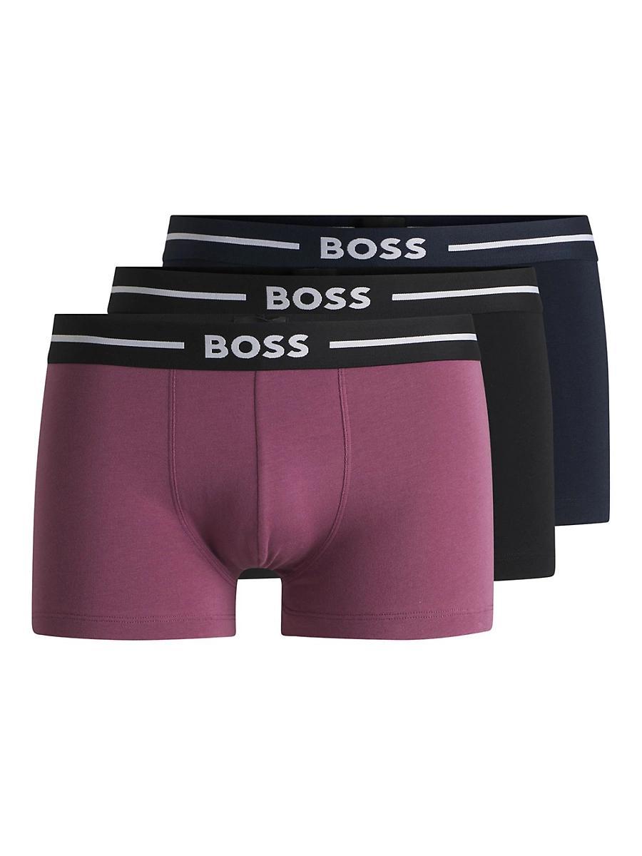 Mens Three-Pack of Stretch-Cotton Trunks Product Image