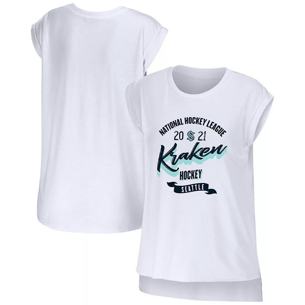 Women's WEAR by Erin Andrews White Seattle Kraken Domestic Tank Top, Size: Small, Krk White Product Image