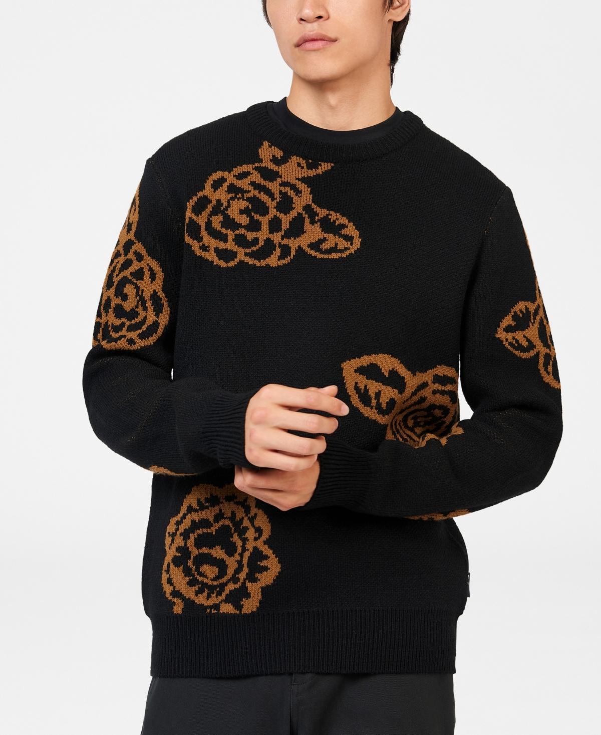 Ben Sherman Mens Winter Floral Crew Sweater Product Image