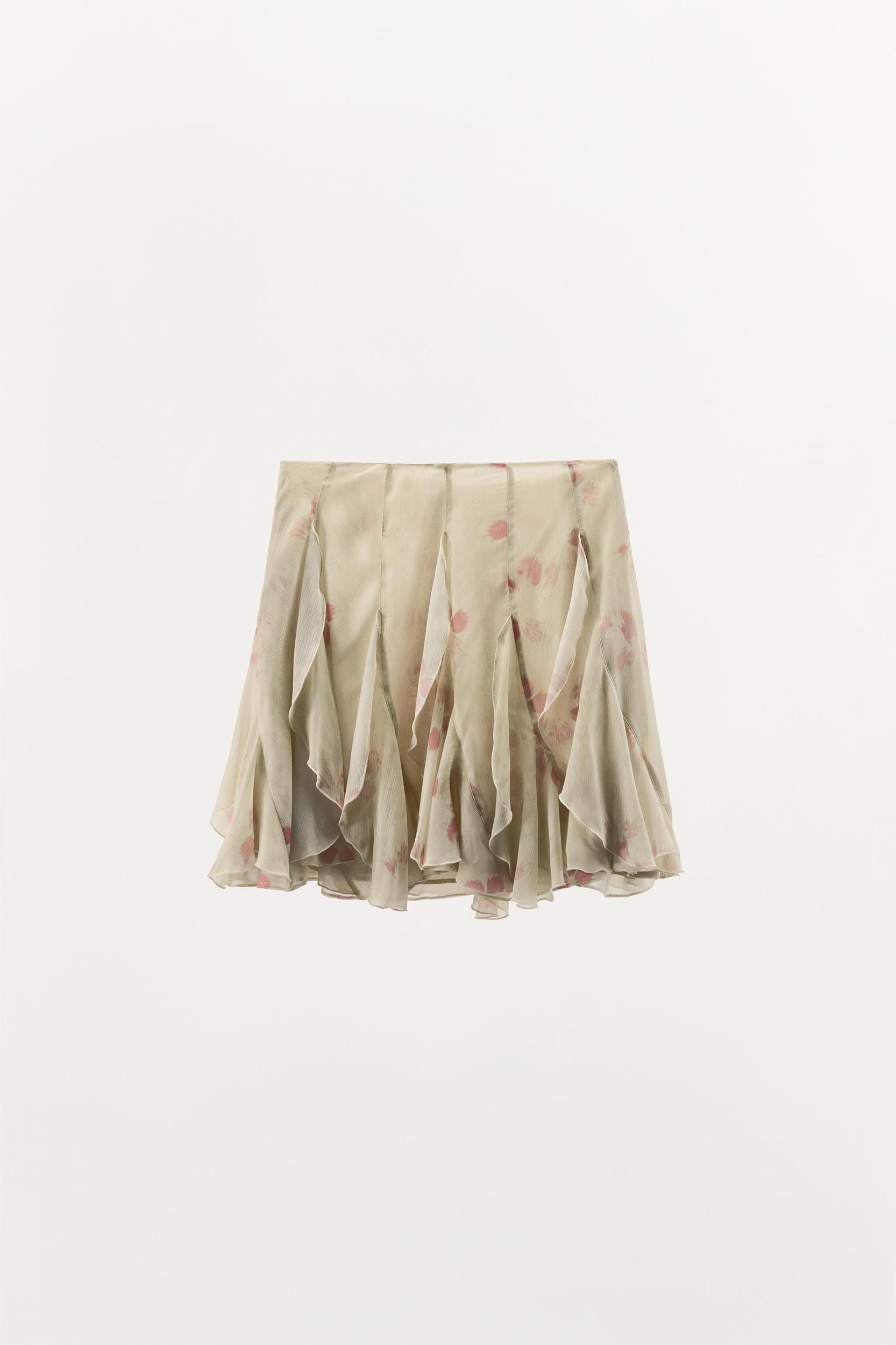 PRINTED RUFFLE SKIRT Product Image