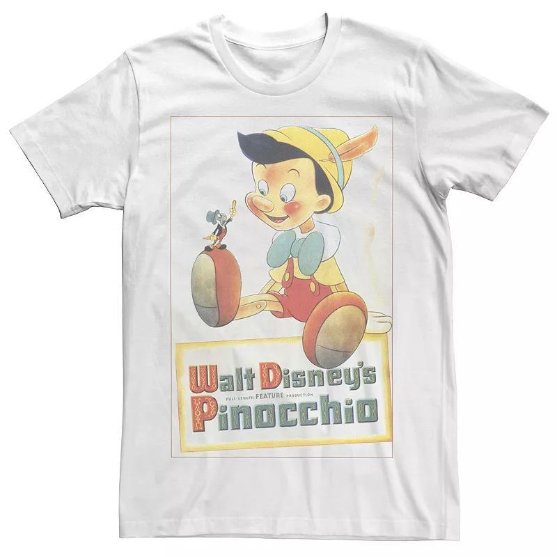 Big & Tall Disney Pinocchio Vintage Portrait Tee, Men's, Size: 3XL Tall, White Product Image