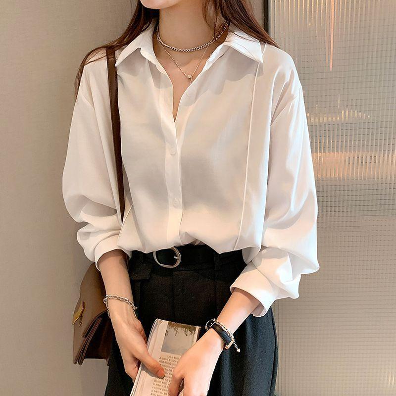 Long-Sleeve Plain Shirt Product Image