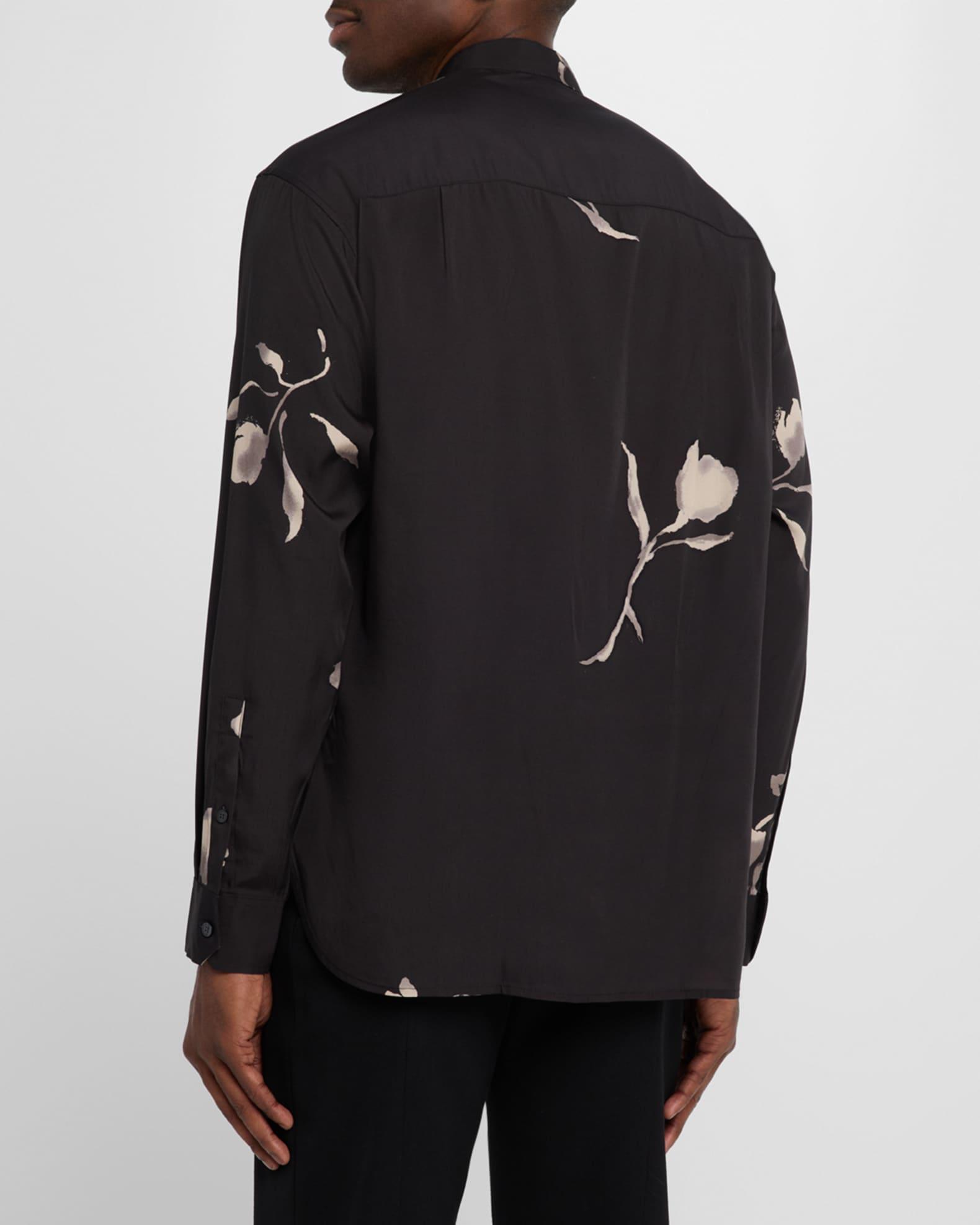 Men's Leaf-Print Sport Shirt Product Image