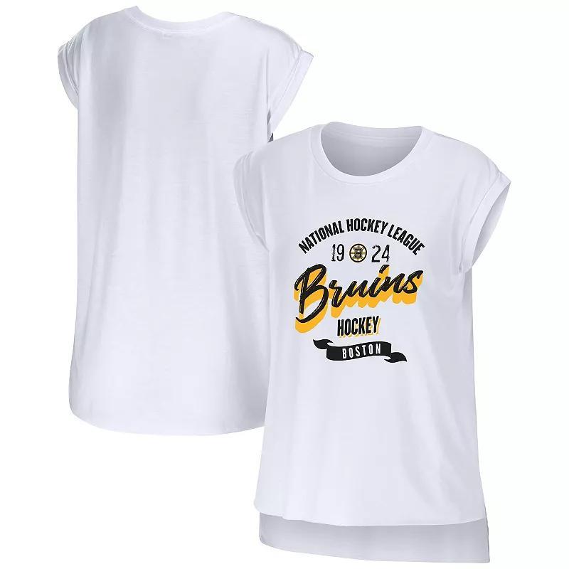 Women's WEAR by Erin Andrews White Pittsburgh Penguins Domestic Tank Top,  Product Image
