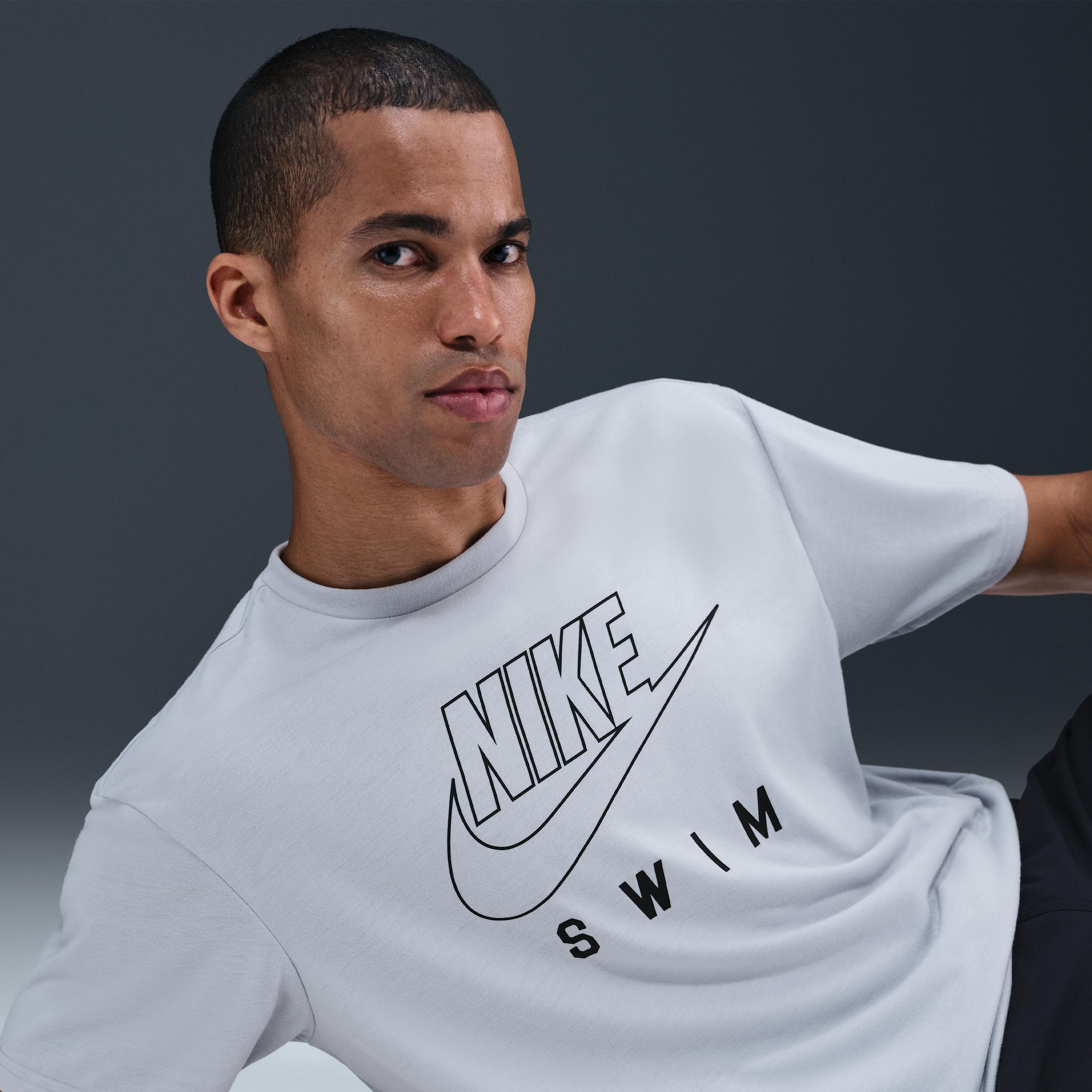 Nike Mens Swim Swoosh Hydroguard Short-Sleeve Top | NESSF524-054 Product Image