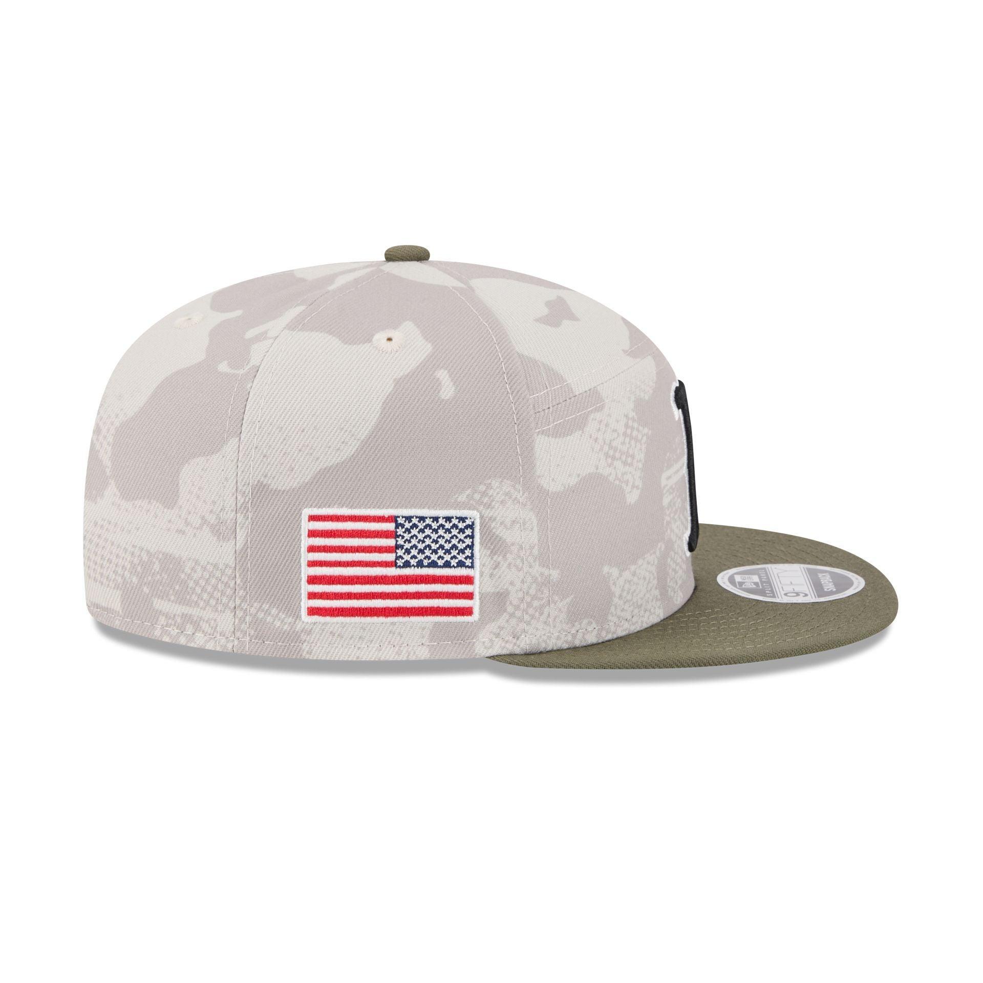 Atlanta Braves Armed Forces Day 2025 Split Panel 9FIFTY Snapback Hat Male Product Image