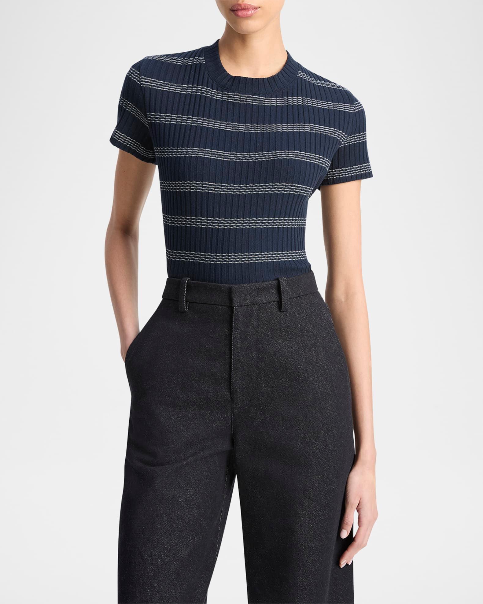 Stripe Short-Sleeve Crewneck Tee Product Image