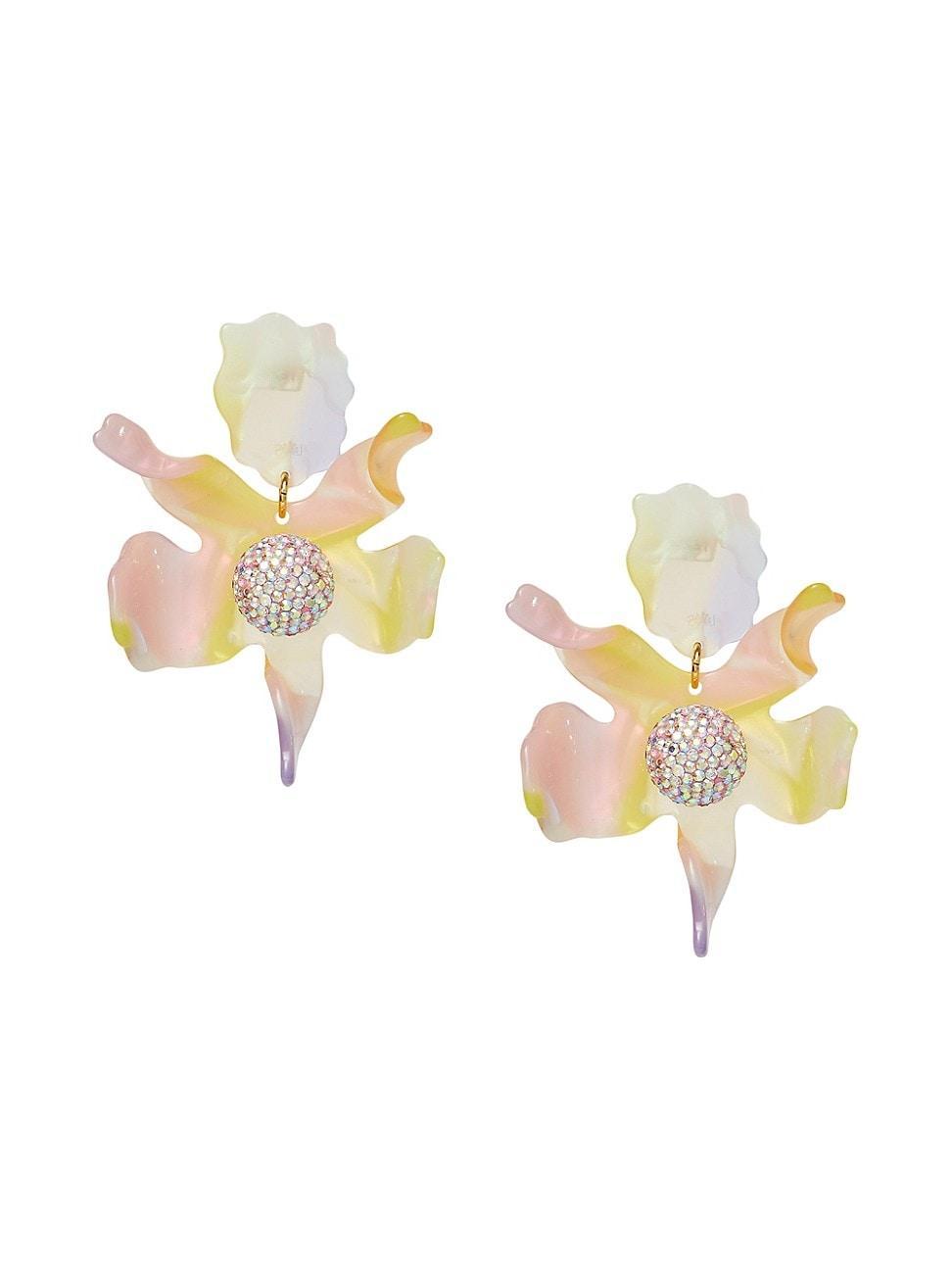 Crystal Lily Earrings, Apricot Ombre Product Image