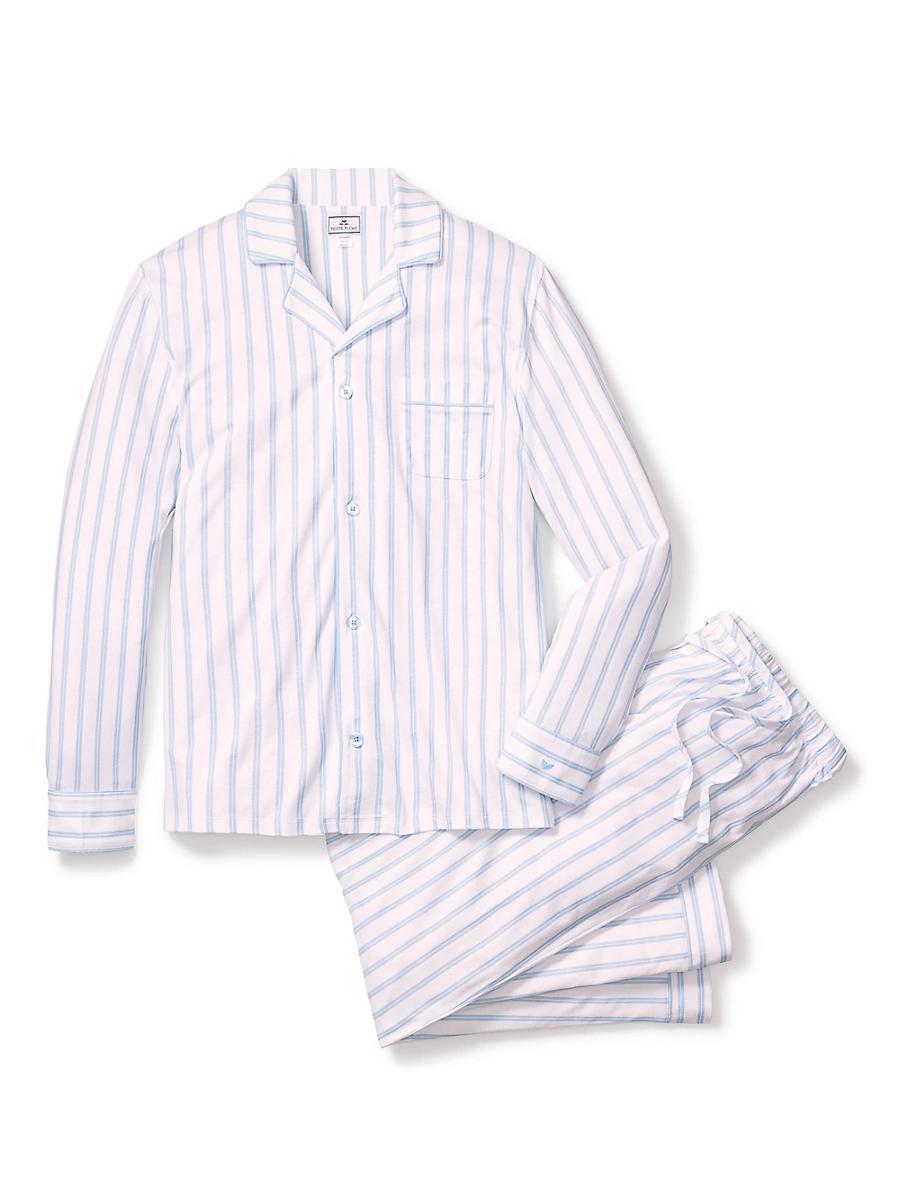 Mens Striped Cotton Pajamas Product Image