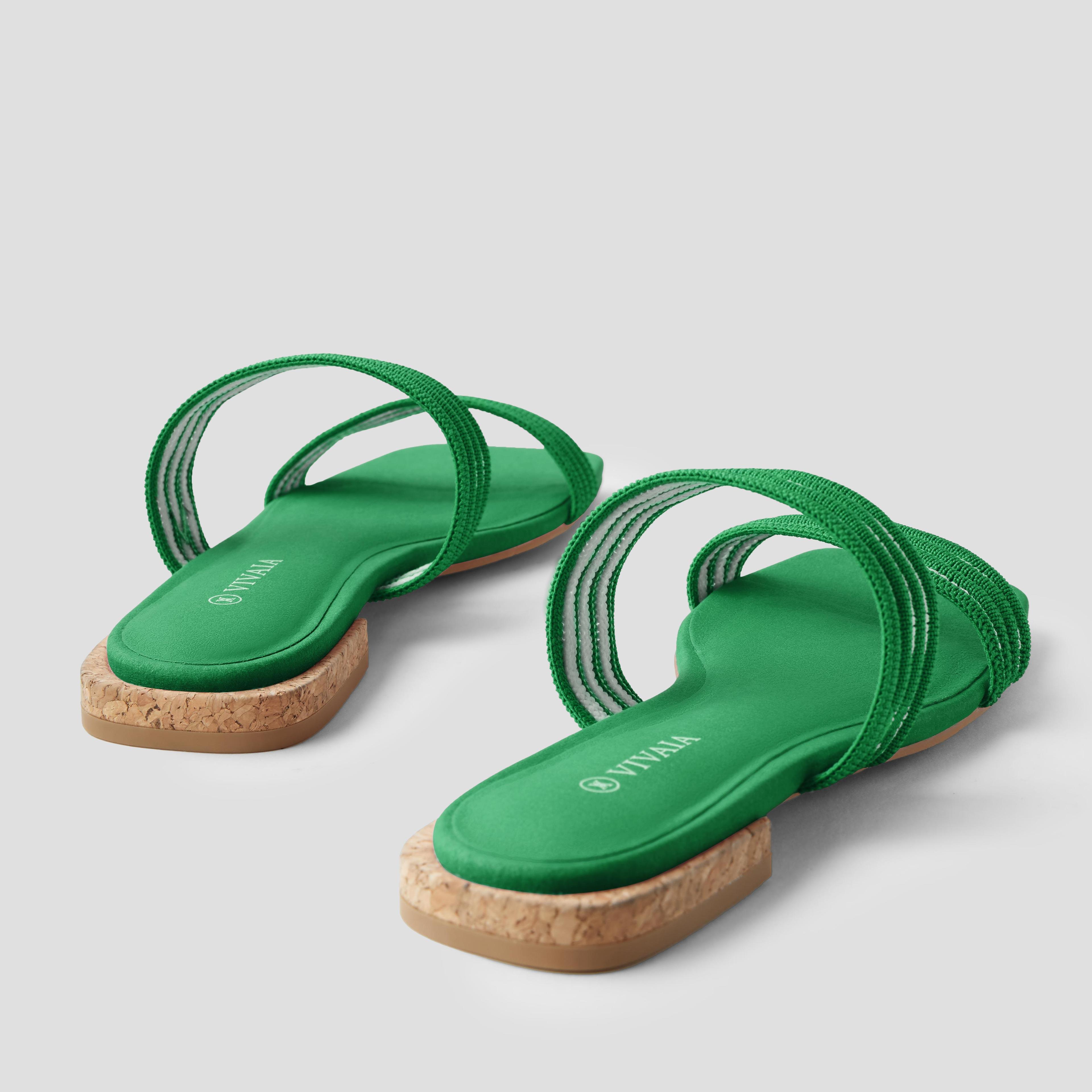 Square-Toe Slide Sandal (Maya) Product Image