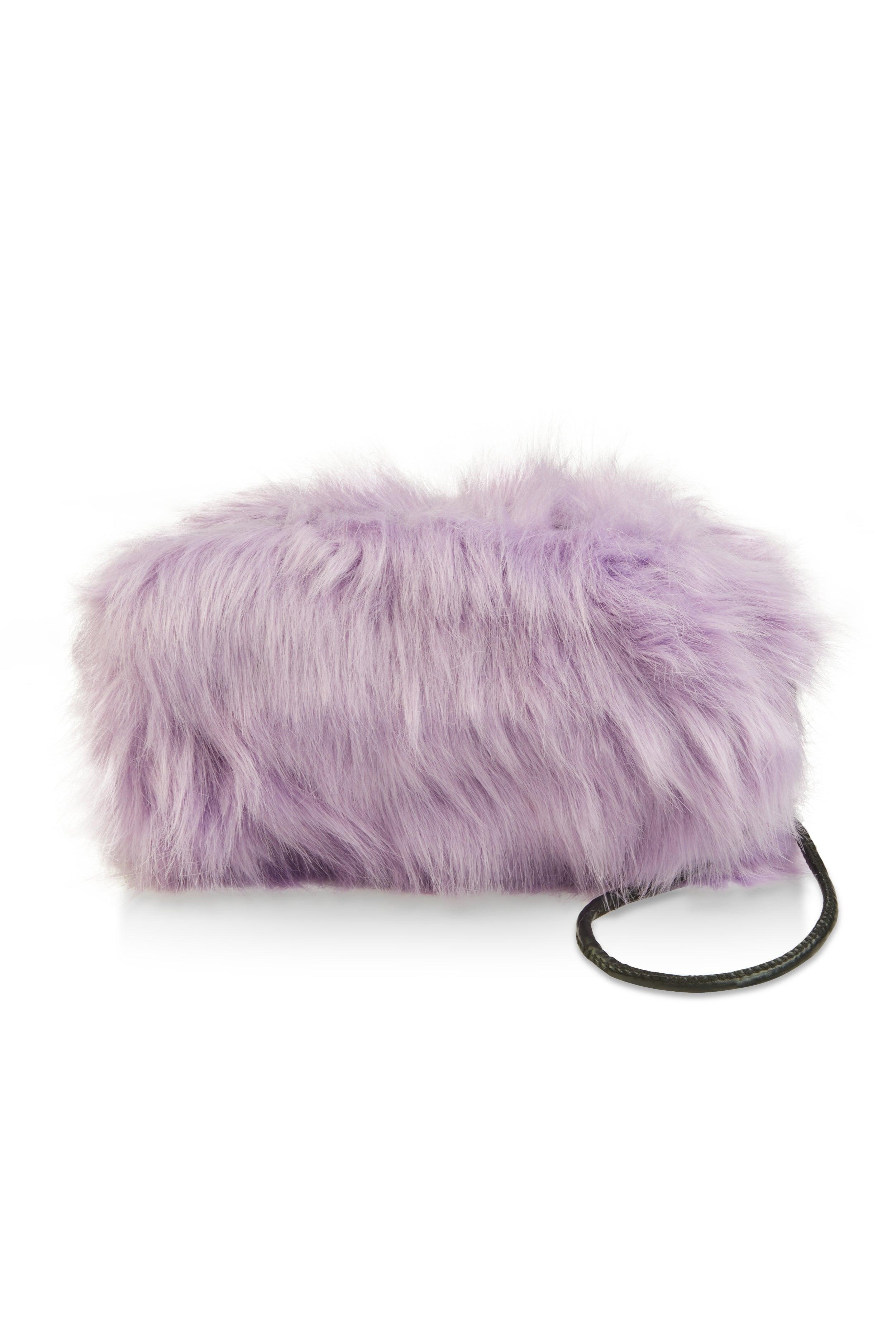 Womens Faux Fur Muff Crossbody Bag Product Image