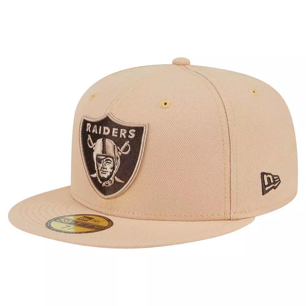 Men's New Era Tan Las Vegas Raiders Candied Pecan 59FIFTY Fitted Hat, Size: 6 7/8, Lvr Team Product Image