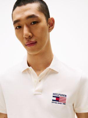 Regular Fit Embroidered Flag Pique Polo Product Image