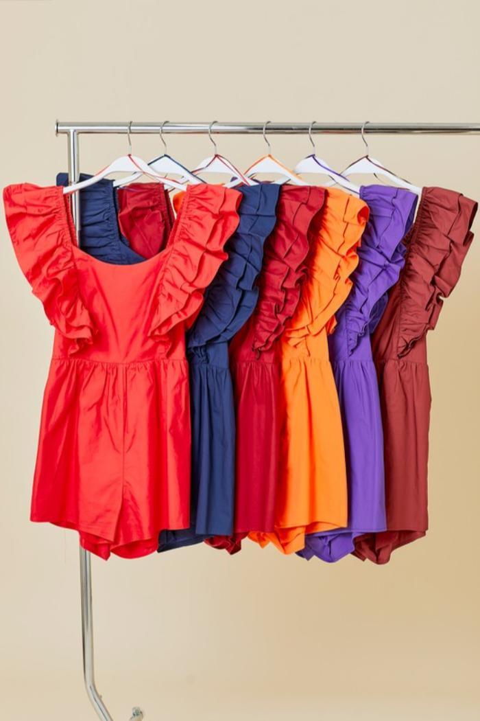 Ruffle Sleeve Romper Product Image